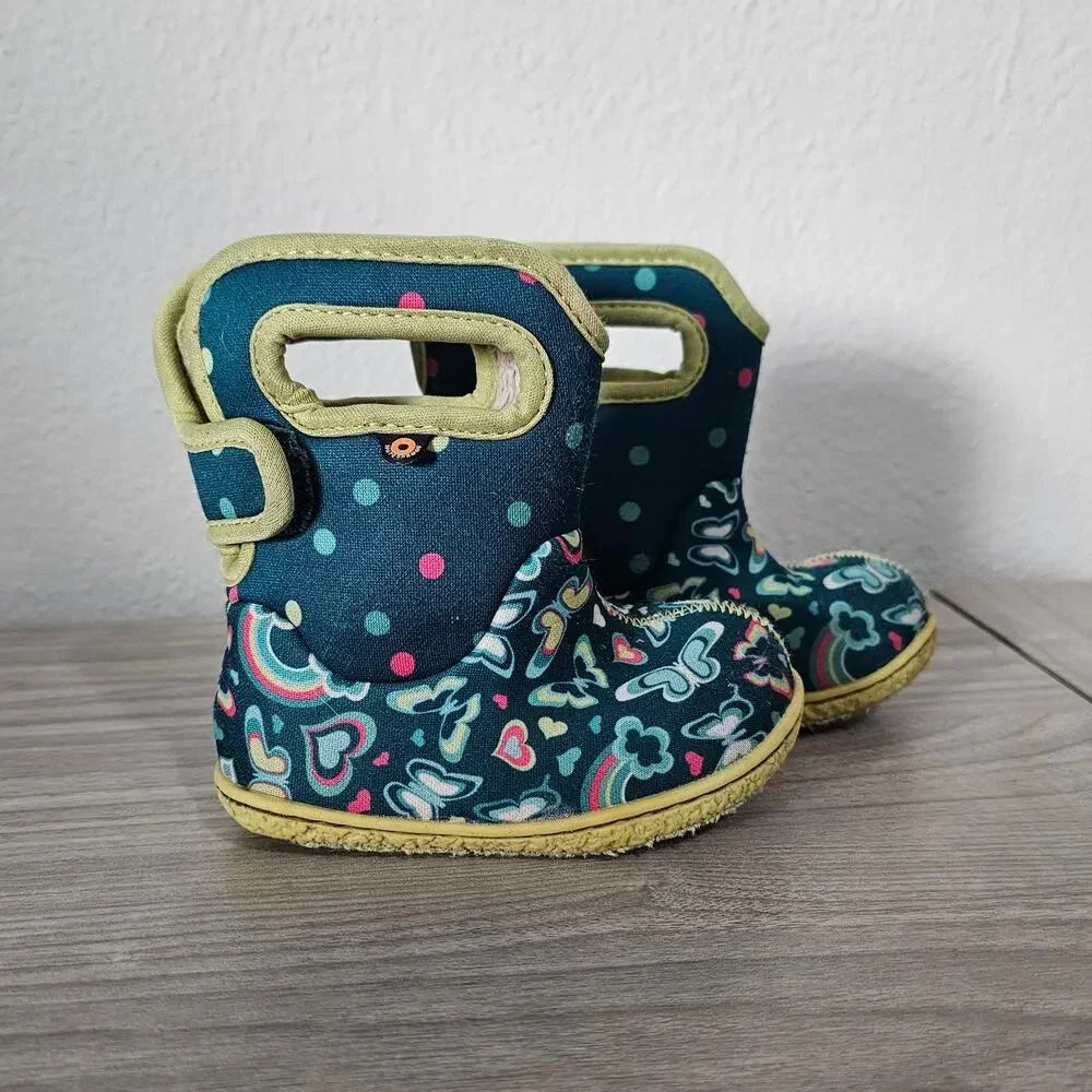 BOGS Baby II Boots Waterproof Rainbow Green Blue Toddler Infants US 5 Outdoors